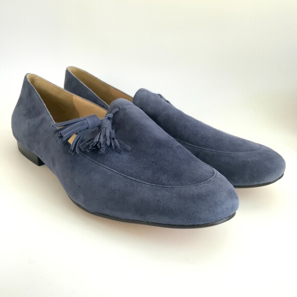 Lands' End Suede Slip On Loafers Tassel Front 9 - Picture 12 of 12